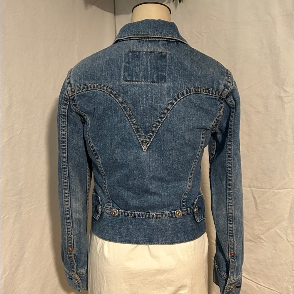 LEVI VINTAGE TYPE 1 BLUE DENIM ICONIC JACKET WOMENS SIZE S
